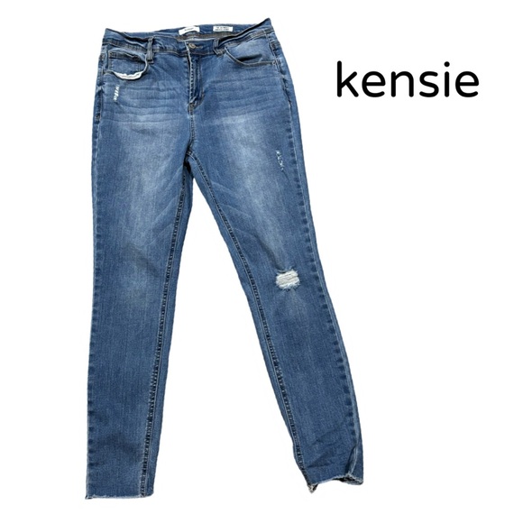 Kensie High Rise Skinny Jeans - Distressed - size 10/30 - Picture 1 of 10